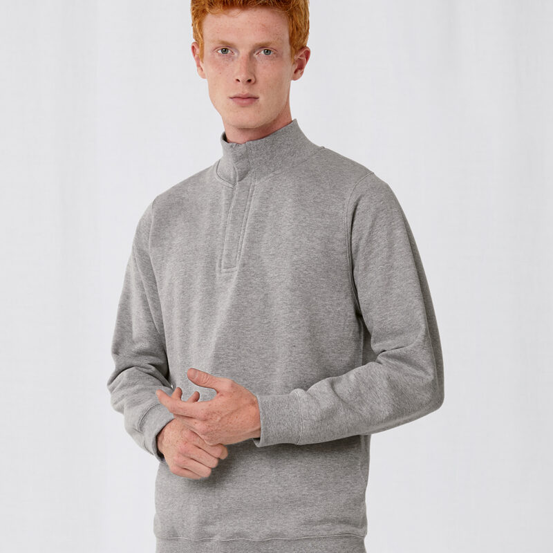 B&C ID.004 ¼ zip sweatshirt