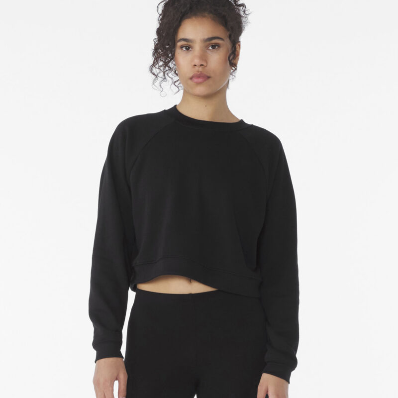 Women's raglan pullover fleece