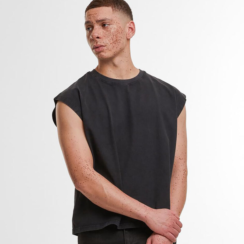 Vintage cropped heavy sleeveless tee