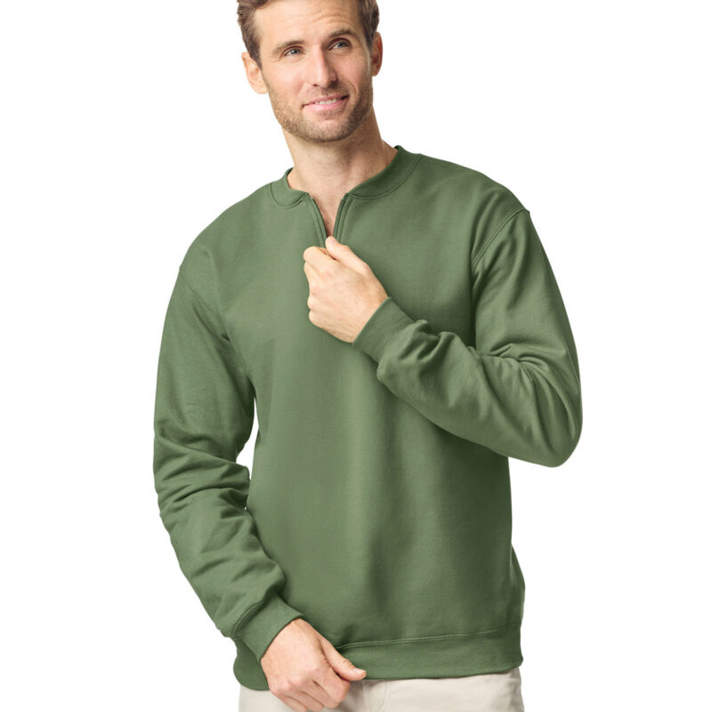 Softstyleâ„¢ midweight adult fleece 1/4-zip sweatshirt
