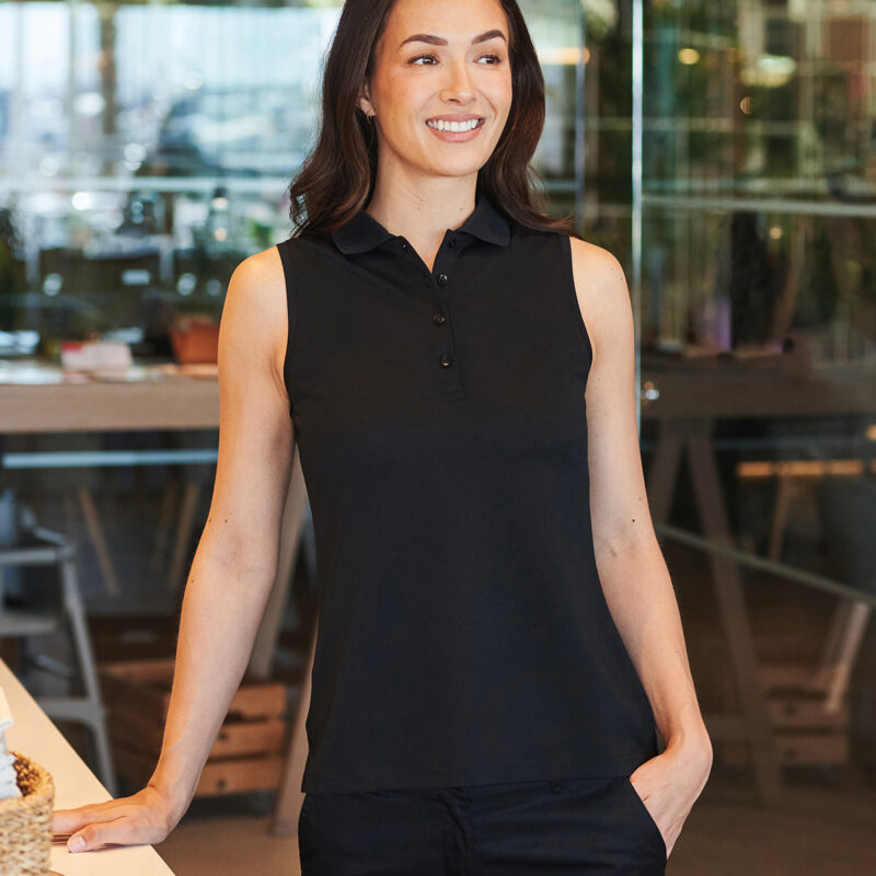 Women’s sleeveless Coolplus® polo shirt
