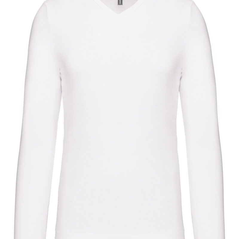 Men's long-sleeved V-neck T-shirt