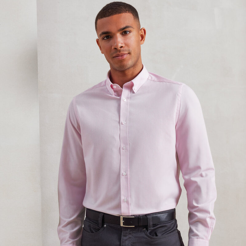 Cotton-rich Oxford stripes shirt 