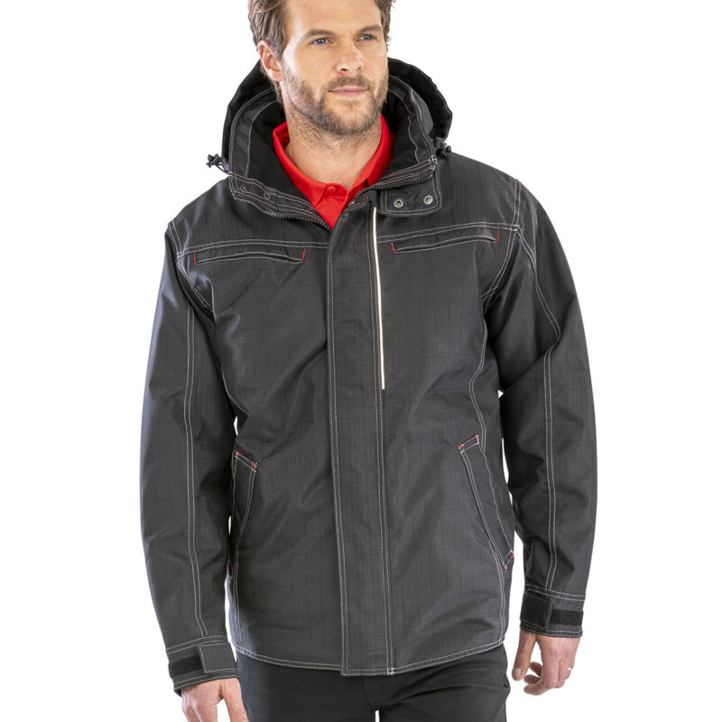 Denim texture rugged jacket