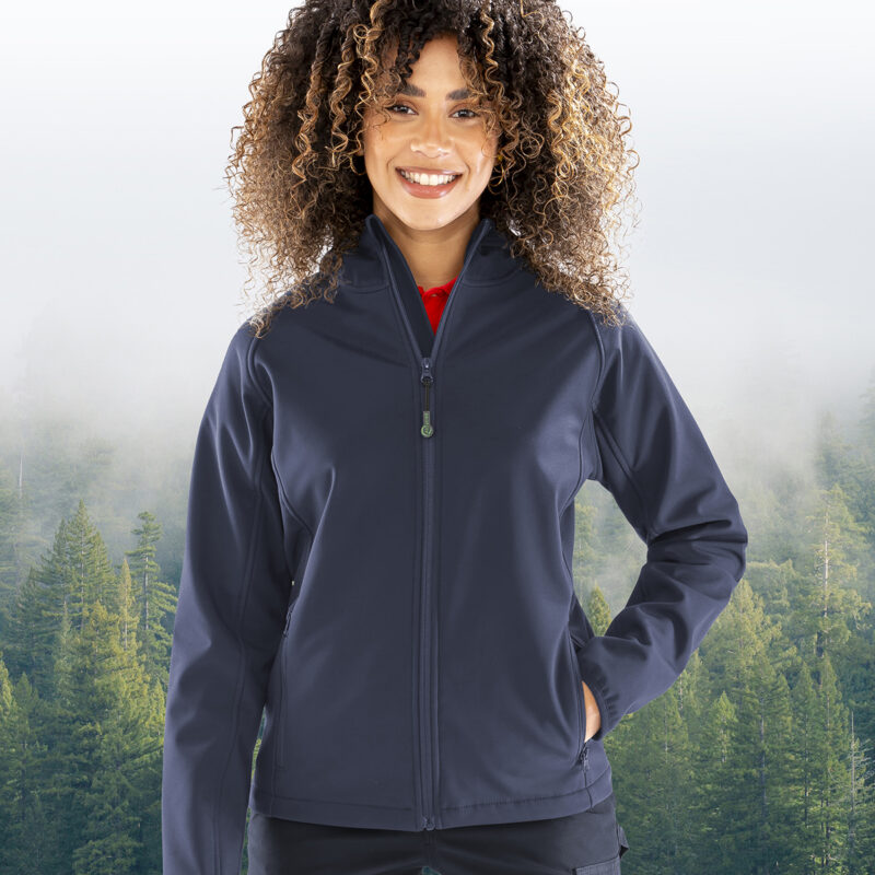 Women’s recycled 3-layer printable hooded softshell