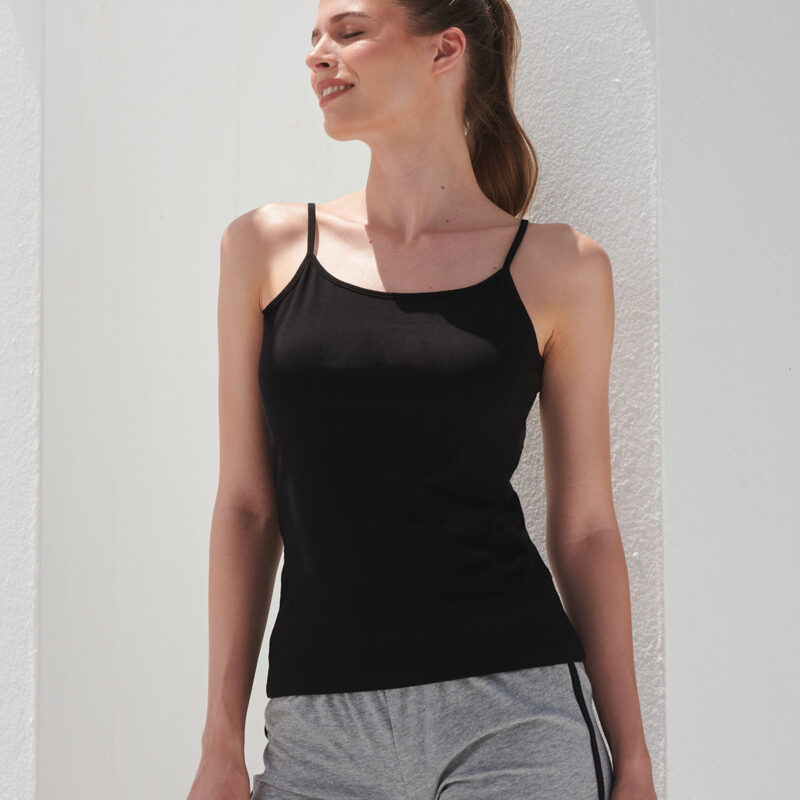 Women's feel-good stretch spaghetti vest