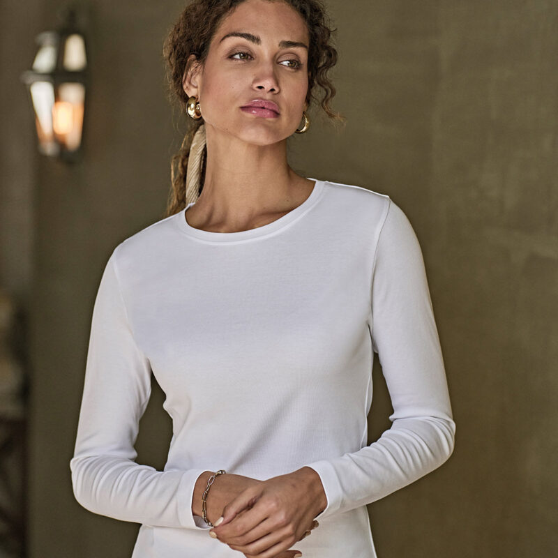 Women’s long sleeve interlock tee (590)