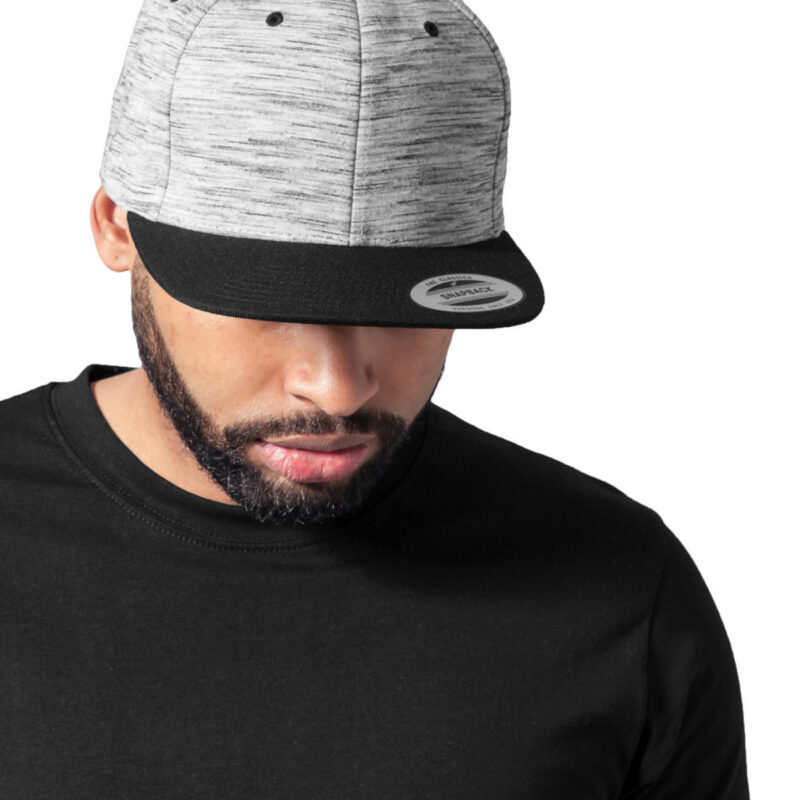 Stripes melange crown snapback (6089SC)