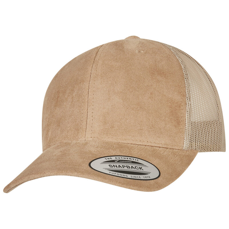 Imitation suede leather trucker cap (6606SU)